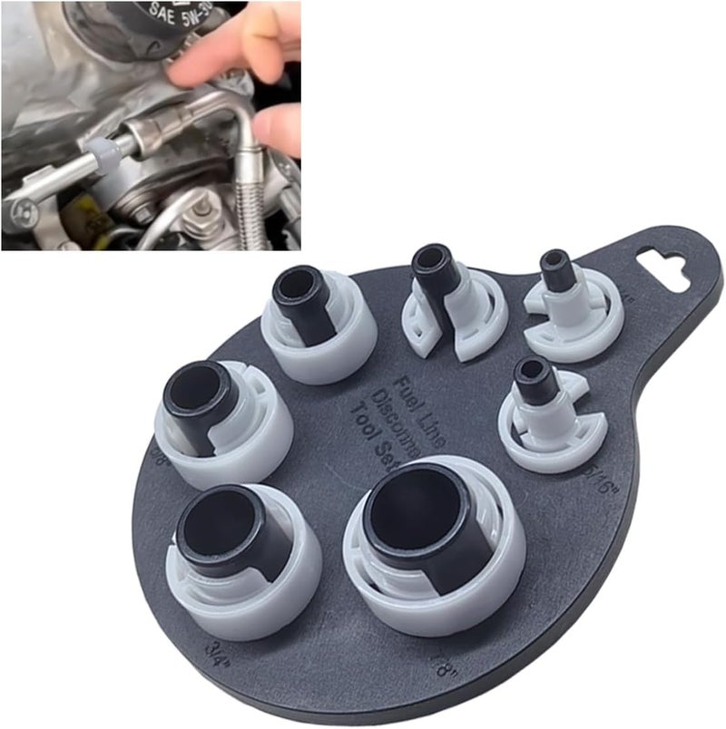 BDZMC Air Conditioner and Fuel Line Quick Disconnect Tool Kit, 1/4-7/8in Plastic Automotive AC/Gas Removal Tool, 7 SAE Standard Sizes Fuel Line Disconnect Tool for Multiple Applications - Image 1